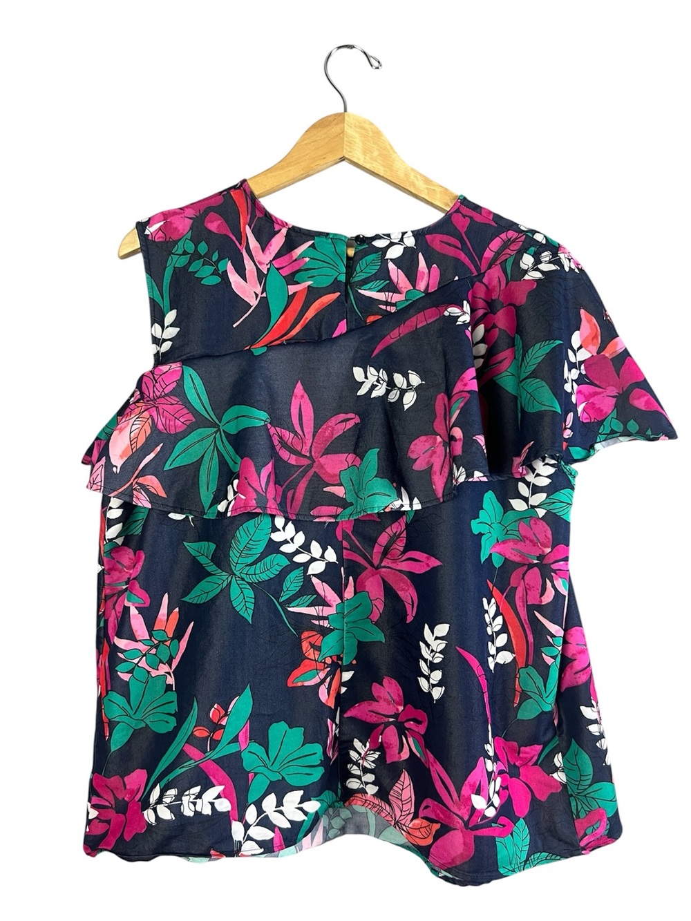 Isabel Maternity Blouse One Sleeve Ruffle Size XXL - Picture 2 of 3